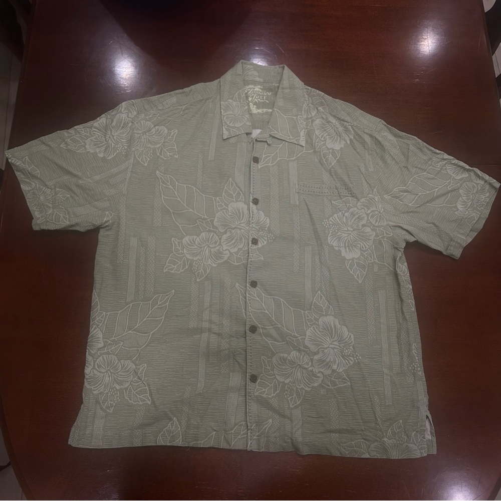 JAMAICA JAXX 100% silk hawaiian short sleeve button down men’s XL